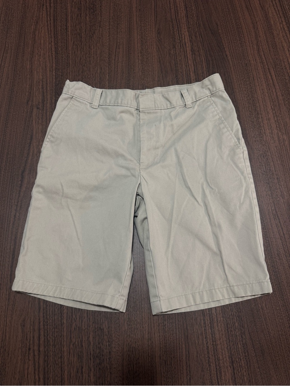 George Youth Beige Chino Shorts Flat Front Size 14H